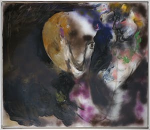 Ger Lataster - Olieverf, impasto en spuitbus op doek, Vrouw met brood - Ingelijst (Groot) kopen? Bied vanaf 1!