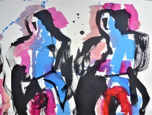 Anton Heyboer - Four women . Krachtige sierlijke kleurige schildering . kopen? Bied vanaf 550!