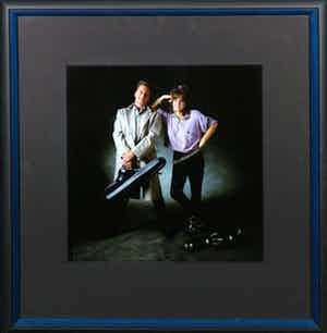 Paul Huf - Foto, Saxofonisten Hans en Candy Dulfer - Ingelijst verkocht voor € 80!