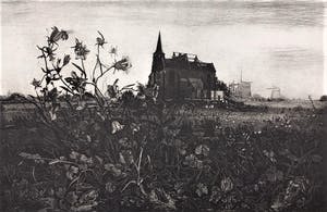 Simon Koene - Kerk met grasklokje (zomer) kopen? Bied vanaf 65!