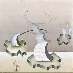 Pim Leefsma - Gemengde techniek op papier, Zonder titel kopen? Bied vanaf 35!