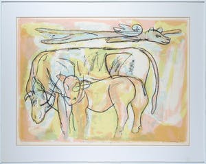 Anton Vrede - Zeefdruk, Buffalo - Springfrield - Ingelijst kopen? Bied vanaf 35!