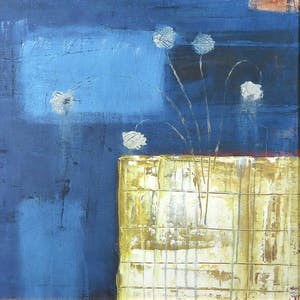 Niet of onleesbaar gesigneerd - Gemengde techniek op canvas, Zonder titel - Ingelijst kopen? Bied vanaf 1!