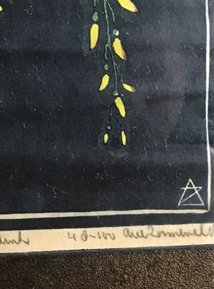 Arie Zonneveld - Kleuren handdruk- tros acacia bloesem kopen? Bied vanaf 195!