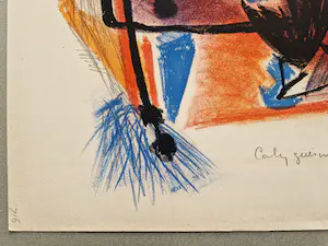 Jacques Colas-Guerin - Frankrijk 1962 - Unica Lithografie (7 ex) - composition nr2 - potloodges. kopen? Bied vanaf 37!