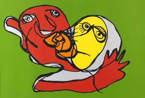 Karel Appel - Putting Green Kiss verkocht voor € 475!