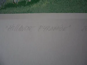 Marcus van Hoorn - Zeefdruk, Titel, "Hollandse Pyramide". kopen? Bied vanaf 30!