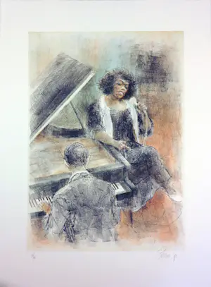 Piet Klaasse - Litho, Lot van 11 litho's muzikanten & paarden kaufen? Bieten Sie von 90!