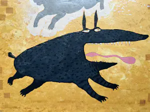 Gert Strengholt - Gemengde druktechniek op papier | 'Nasty dogs 4' | 2011 (FRAAI INGELIJST) kopen? Bied vanaf 10!