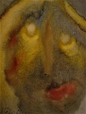 Gerard Schaperkotter - Intrigerend jaren 60 Abstract pointillistisch Aquarel - gesigneerd kopen? Bied vanaf 10!