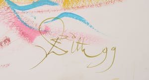 Franscz Witte - Acryl op papier, Z.T. Liggend naakt kopen? Bied vanaf 35!