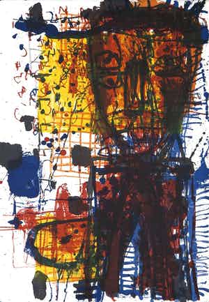 Rik van Iersel - Kleurenlitho STORYTELLER II Handgesigneerd. verkocht voor € 35!