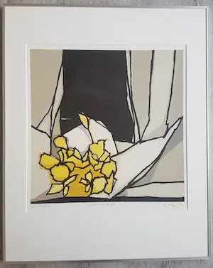 Fon Klement - Fleurs sur fond noir kopen? Bied vanaf 175!