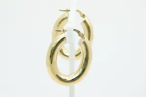 55 - Mooie paar holle 18 karaat geel gouden oorsieraden kopen? Bied vanaf 215!