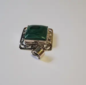 Nieuwe zilveren hanger met malachiet kopen? Bied vanaf 75!