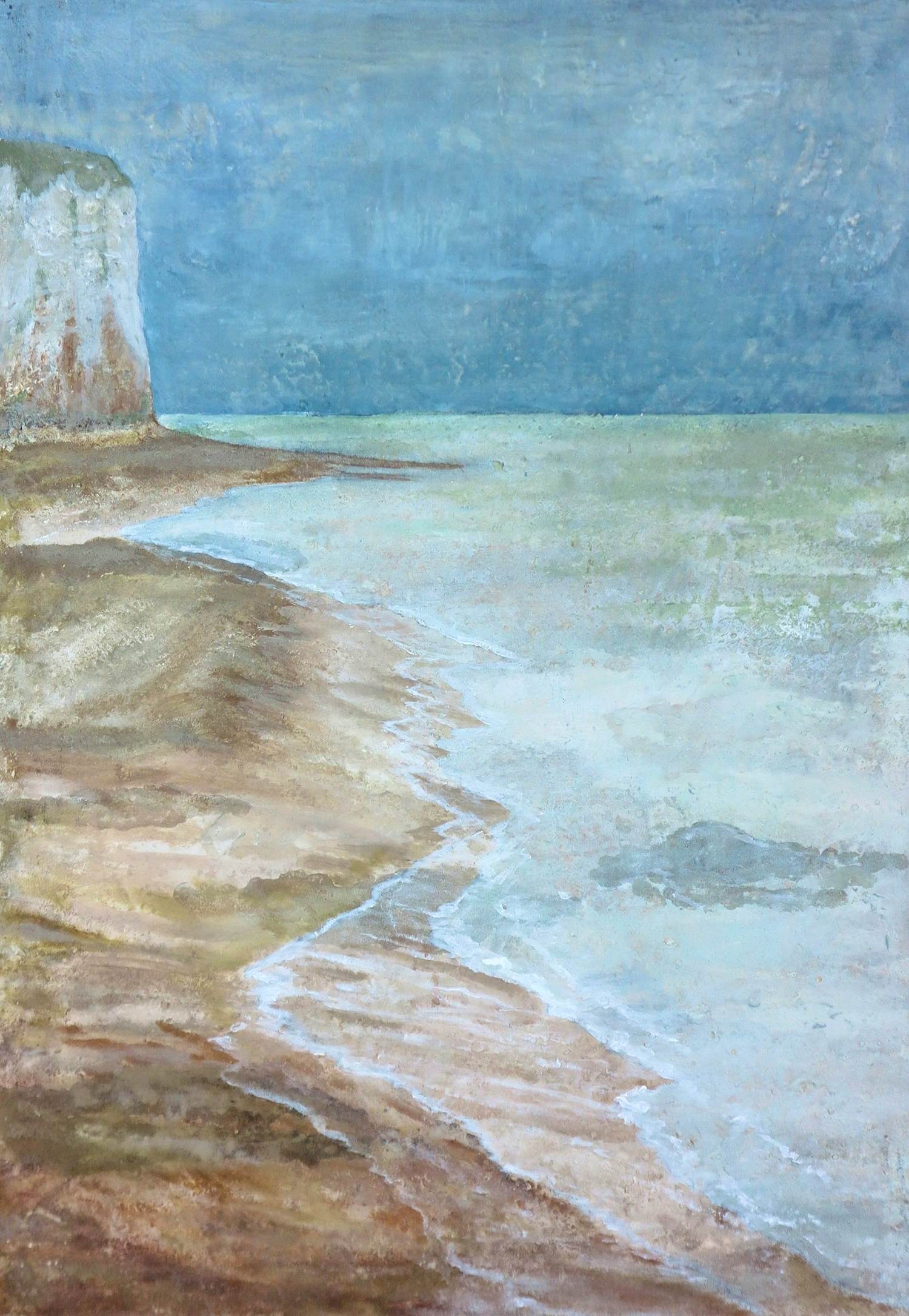 Chantal Borremans - Gemengde techniek (structuurverf op doek), Falaise a Saint-Valery-en-Caux kopen? Bied vanaf 100!