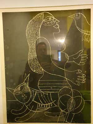 Corneille - Zwart wit zeefdruk verkocht voor € 75!