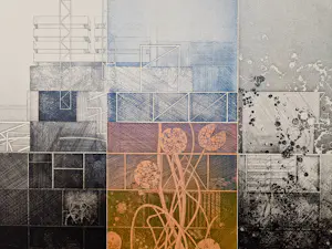 Martin Ware - Grote magisch realisme Ets/Aquatint "Tryptych" - oplage 100 ex - gesigneerd kopen? Bied vanaf 41!