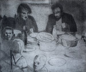 Poppe Damave - ets: gezin aan tafel kopen? Bied vanaf 49!