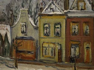 Hildegard Helene Anna Andereija - omstreeks 1935 geschilderd olieverf "Winters Zierikzee" verso "Zeeuwse Kust" kopen? Bied vanaf 1!