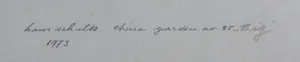 Hans Schults - Tekening, China garden no 35 "Big" - Ingelijst kopen? Bied vanaf 1!