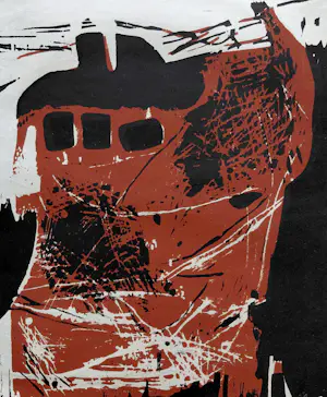 Buy Jaap Wagemaker - Abstracte compositie, houtsnede? Bid from 40!