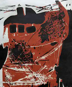 Jaap Wagemaker - Abstracte compositie, houtsnede kaufen? Bieten Sie von 40!