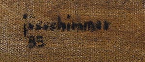 Jos Schimmer - Olieverf op doek, Z.T. (Abstracte compositie) - Ingelijst (Groot) kopen? Bied vanaf 300!