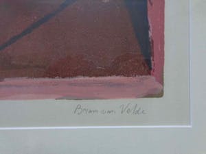 Bram van Velde - ABSTRACTIE / KLEURLITHO / 64x82cm / KADER / SIG kopen? Bied vanaf 95!