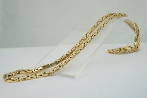 1234- Massief (102gr!) 18 karaats geelgouden "Konings" ketting - Lang formaat kopen? Bied vanaf 2800!
