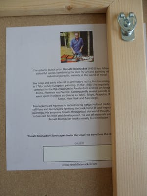 Ronald Boonacker - met Acrylverf opgehoogde Zeefdruk op paneel in fraaie baklijst kopen? Bied vanaf 175!