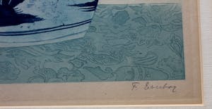 Frans Everbag - ingelijste ets: Rozen in een gemberpot kopen? Bied vanaf 125!