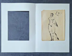Piet van Stuivenberg - was vooral beeldhouwer - oost. ind. inkttekening vrouwelijk naakt - jaren 40 kopen? Bied vanaf 50!