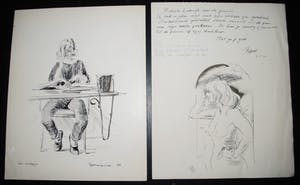 Rupert van der Linden - 2 tekeningen en een epistel -1984 en 1998 kopen? Bied vanaf 45!