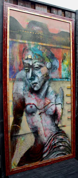 Astrid Engels - Gemengde techniek op doek(zeer groot werk!) kopen? Bied vanaf 1000!