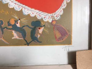 Curiosa - Russische sprookjesscene - houtsnede in lijst kopen? Bied vanaf 50!