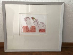 Karin Campfens - kleurenets , 31/250 - fraai ingelijst kopen? Bied vanaf 35!