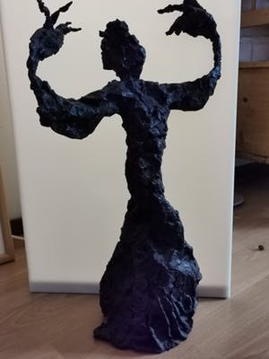 Jan Sierhuis - Tango danseres - groot en zeer zwaar brons kopen? Bied vanaf 1250!