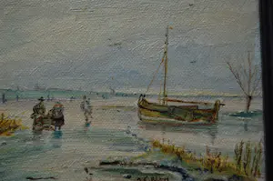 Niet of onleesbaar gesigneerd - Winterlandschap met houtzaagmolens kopen? Bied vanaf 1!