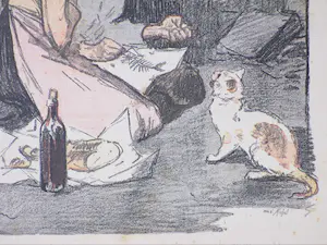 Theophile Alexandre Steinlen - Een hapje voor de kat - Litho kopen? Bied vanaf 50!