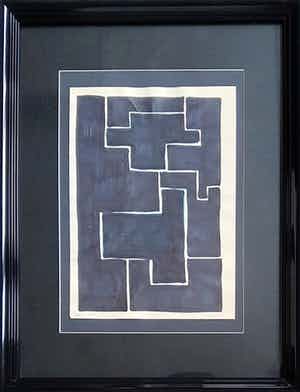 Siep van den Berg - Compositie met zwart verkocht voor € 100!