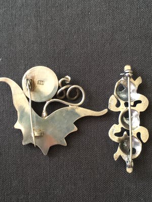 1e gehalte Zilver - vintage broches kopen? Bied vanaf 10!