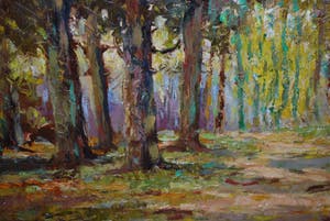 Henri Endlich - Pseudoniem van Jan Knikker - Bosgezicht - in een nieuwe handgemaakte lijst kopen? Bied vanaf 90!