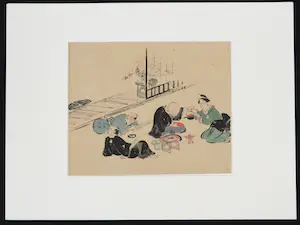 Niet of onleesbaar gesigneerd - Japanse inkttekening, ca. 1850/1870, "Fuzoku-zu" kopen? Bied vanaf 1!