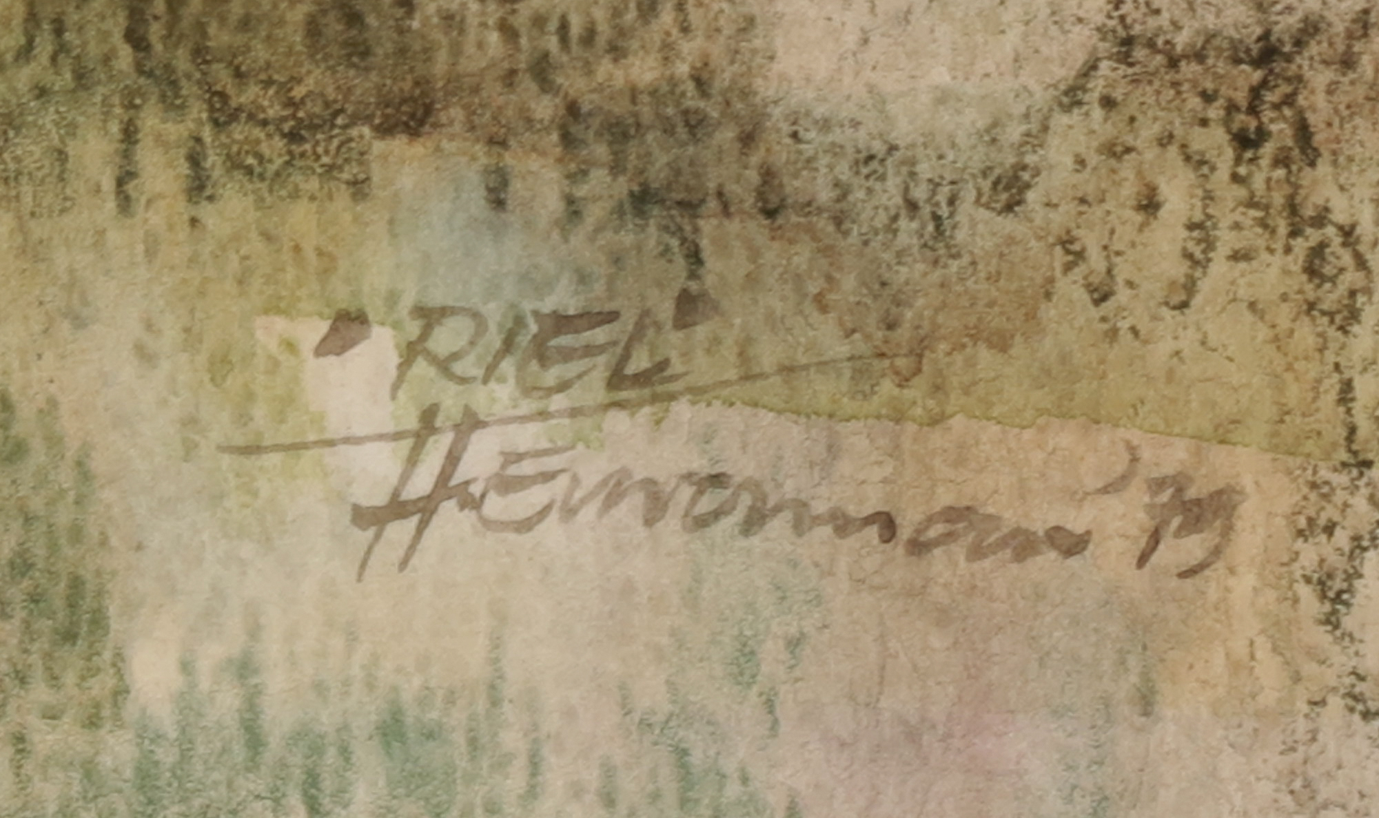 Hen Euverman - Aquarel, Riel kopen? Bied vanaf 1!