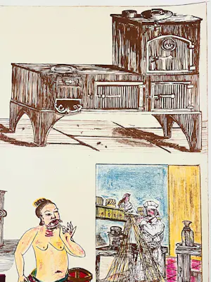 Jacqueline de Jong - Eet meer aardappelen, gesigneerde litho kaufen? Bieten Sie von 49!