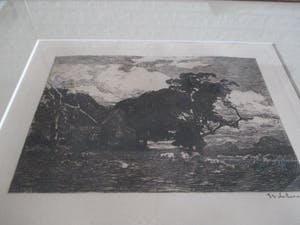 Willem de Zwart - Ets landschap kopen? Bied vanaf 35!