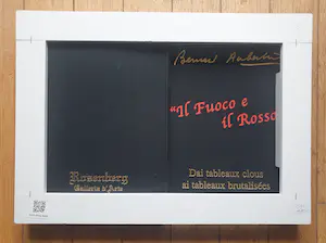 Bernard Aubertin - Verbrande lucifers op opengeslagen boek, Il fuoco e il Rosso - Ingelijst kopen? Bied vanaf 395!