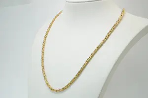 27 - Zo goed als nieuw en relatief lang 14krt geel-gouden "konings" collier kopen? Bied vanaf 1500!