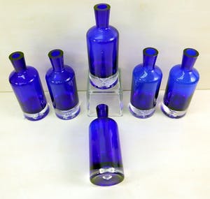 Curiosa - Kobalt blauwe kristal karaffen kopen? Bied vanaf 75!